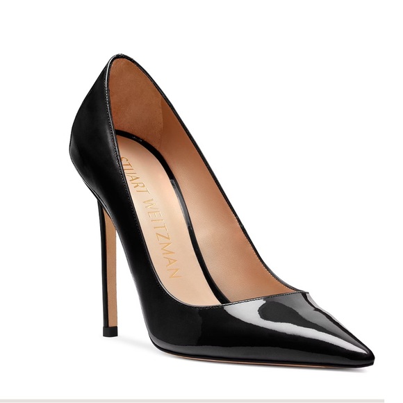 Stuart Weitzman Shoes - Stuart Weitzman Stuart 110 Pump in Patent Black, Size: 8.5